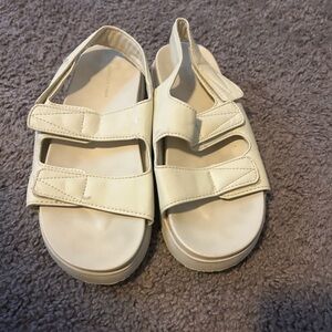 American Eagle Outfitters Cream Sandals